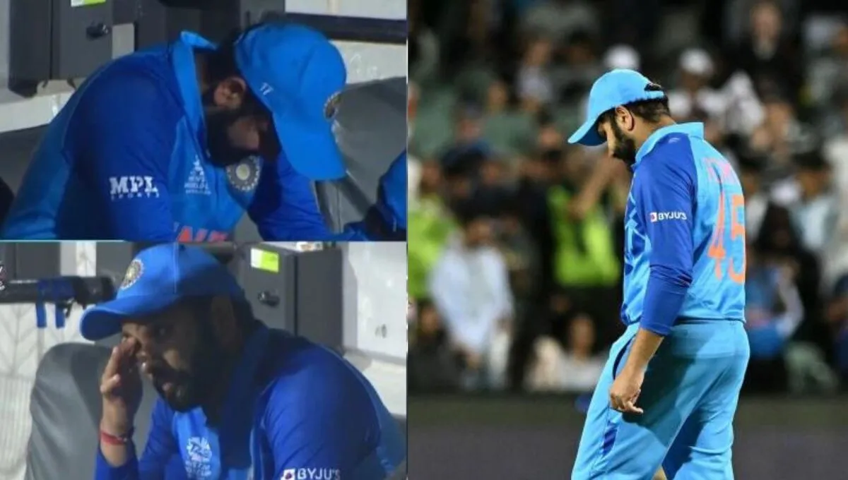 IND Vs ENG: Watch: Rohit Sharma Cried In The Dugout After India's Semi ...